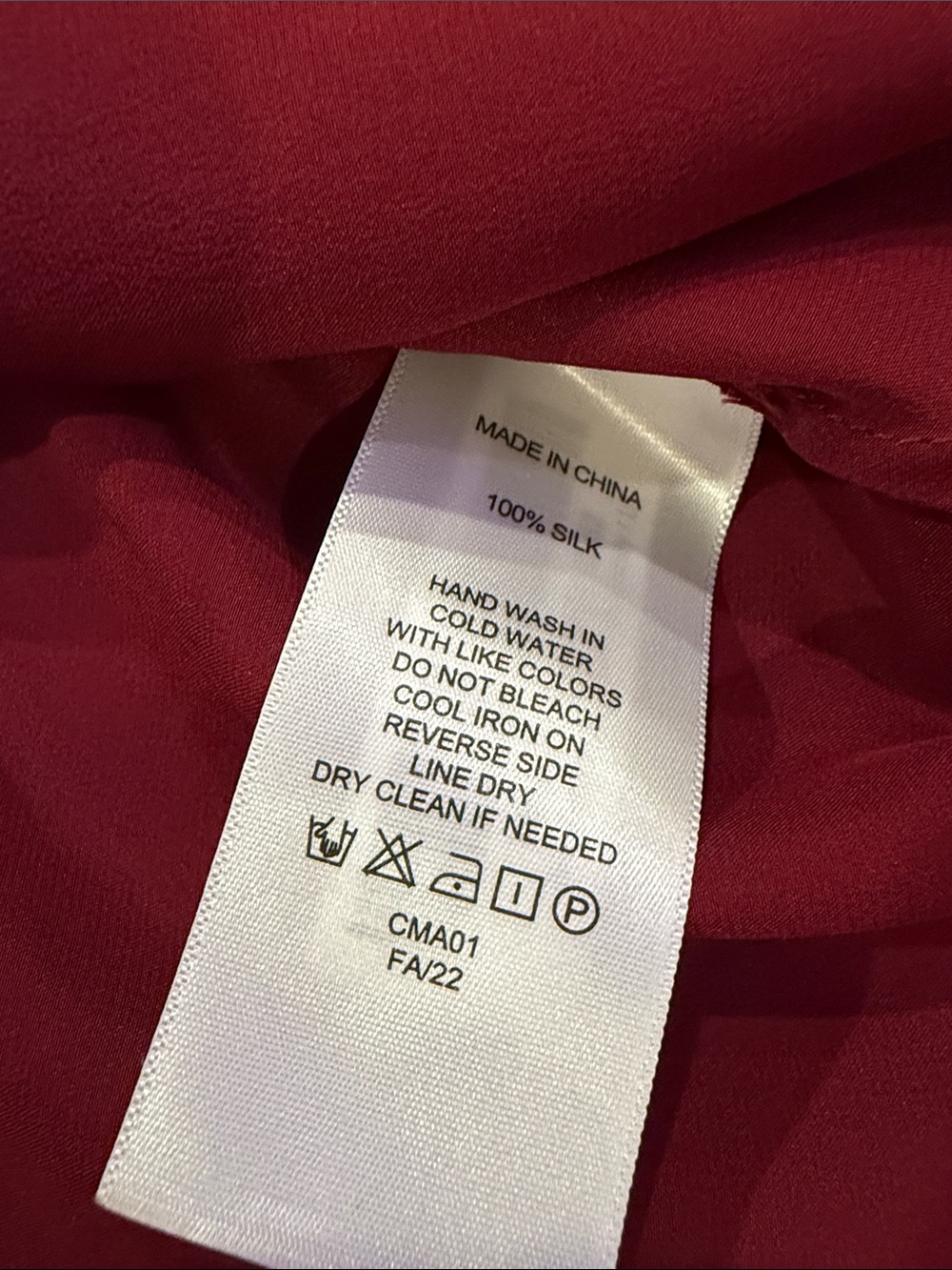 Quince Crimson/Burgundy Silk Midi Slip Skirt - Picture 3 of 4